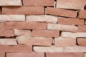 Mur de pierres de grès 