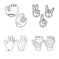Vector illustration of accessory and style symbol. Set of accessory and distinctive stock vector illustration.