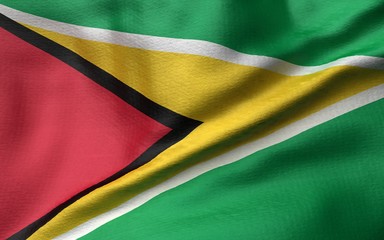 3D Illustration of Guyana Flag