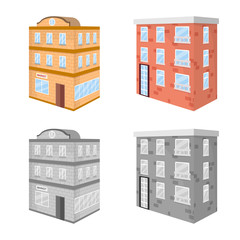 Vector illustration of construction and building symbol. Collection of construction and estate stock symbol for web.