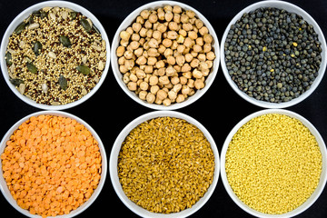 Mixed Seeds Sunflower Chia Linseed Couscous Chickpeas Red Green Lentils