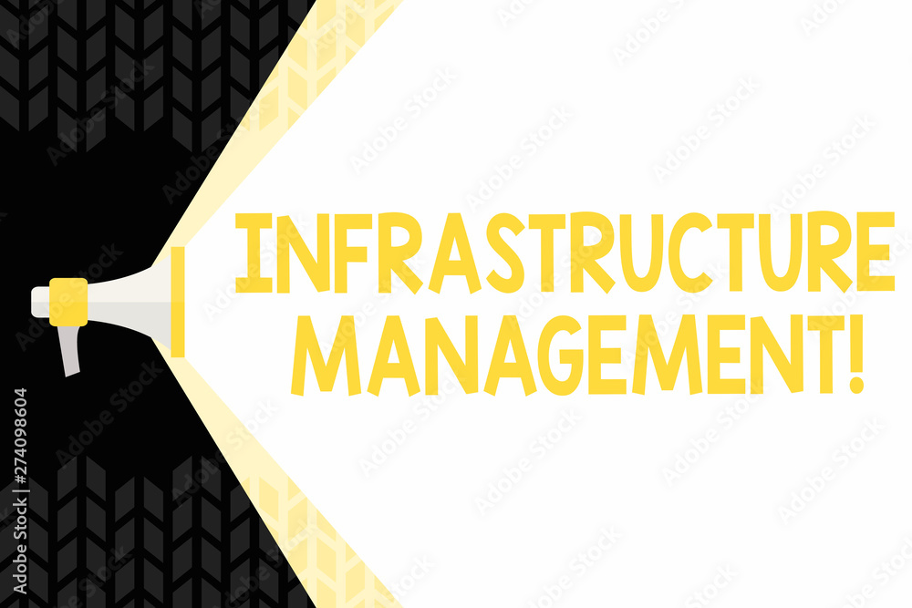 Poster text sign showing infrastructure analysisagement. business photo showcasing basic physical and organ
