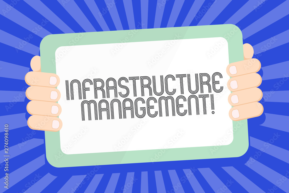 Poster text sign showing infrastructure analysisagement. business photo text basic physical and organizatio