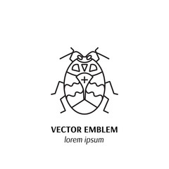 Toad bug line icon isolated on white background