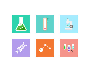 Science icon, vector flat design, sign and symbol