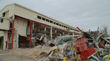Dismantling Destruction factory rubble Breaking 