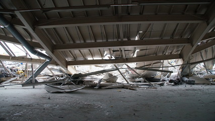 Dismantling Destruction factory rubble Breaking 