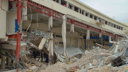 Dismantling Destruction factory rubble Breaking 