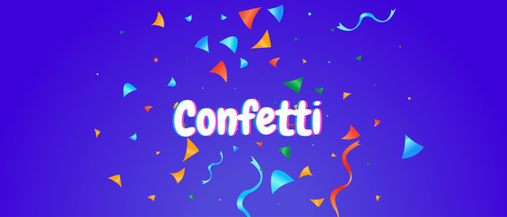 Confetti background colorful explosion. Abstract vector banner