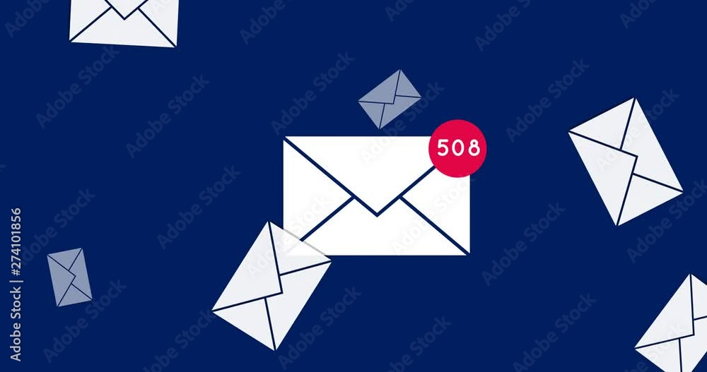 Poster message envelope and numbers 4k