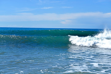 Paesaggio di mare con onde.