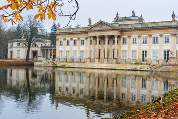 Fototapeta na wymiar Lazienki palace or Palace on the Water in Royal Baths Park. Warsaw. Poland