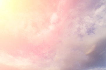 Obraz na płótnie Canvas Thick fluffy sunset clouds. Background