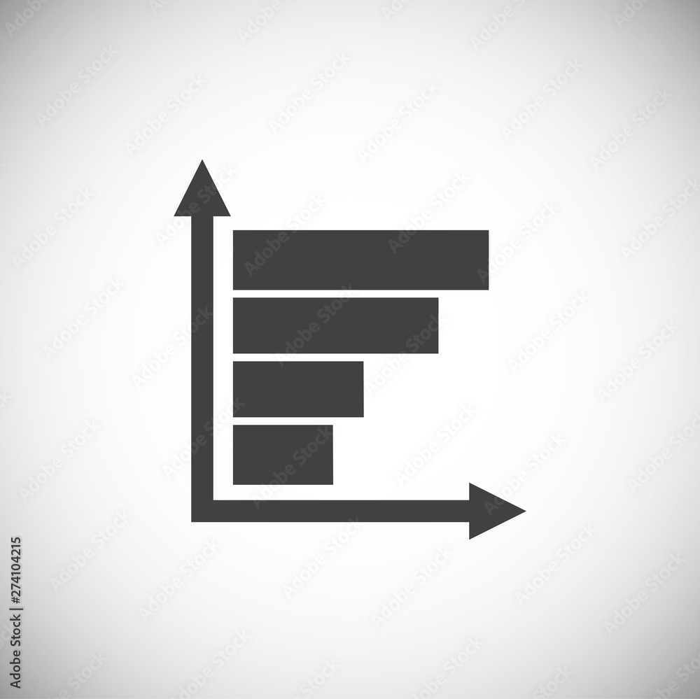 Poster up grow chart icon on background for graphic and web design. simple illustration. internet concept s