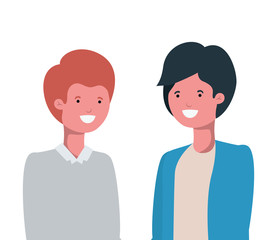 young men in white background