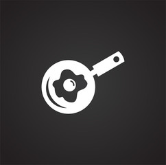 Egg related icon on background for graphic and web design. Simple illustration. Internet concept symbol for website button or mobile app.