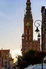 Tower of city Main Hall in Gdansk