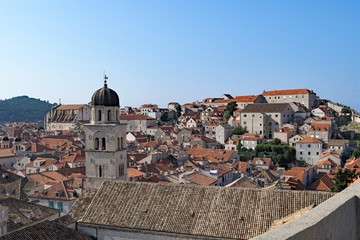 Obraz premium View from Drubrovnik Old Town Castle Wall walk
