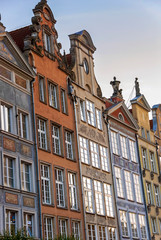 Old historical building architecture facade in Gdansk