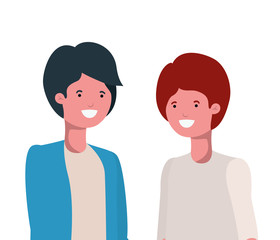 young men in white background