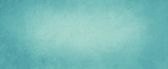 Blue green background with texture, abstract wrinkled and crackeld old vintage grunge design in soft pretty header or banner