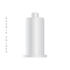 Needle Holder vector illustration isolated on white background. Winged Infusion set of Vacuum blood collection system.