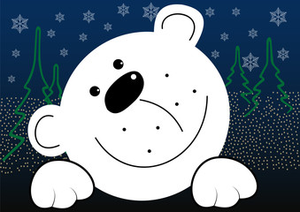 Funny white bear