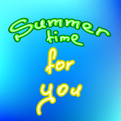 beautiful lettering summer time for the site