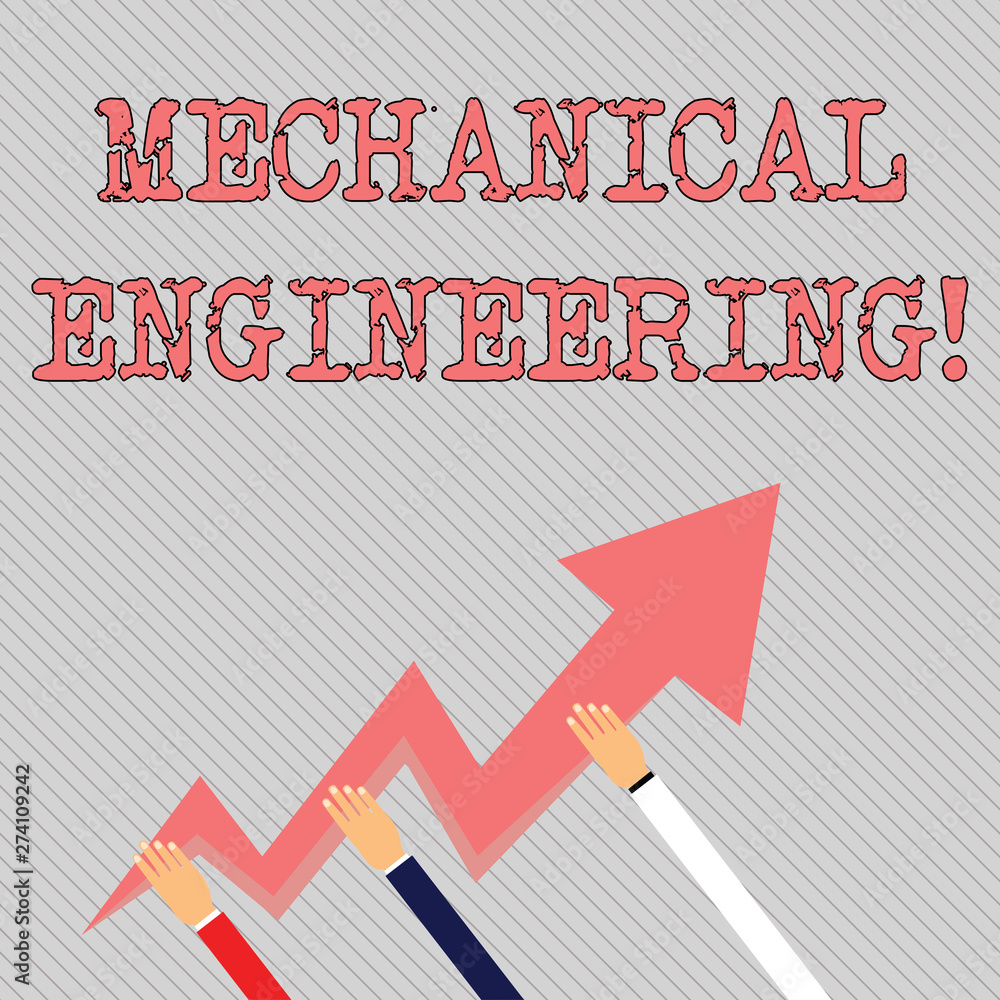 Poster text sign showing mechanical engineering. business photo text concerned with industrial application 