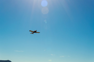 Tecnam P96 airplane landing take off.