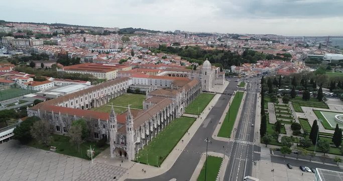 Aerial view of Mosteiro dos Jer&oacute;nimos, in Lisbon
