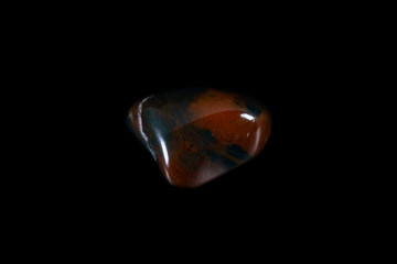 Red and Black Heliotrope Mineral on Black