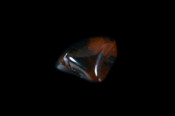 Red and Black Heliotrope Mineral on Black