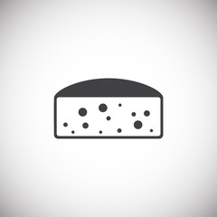 Cheese related icon on background for graphic and web design. Simple illustration. Internet concept symbol for website button or mobile app.