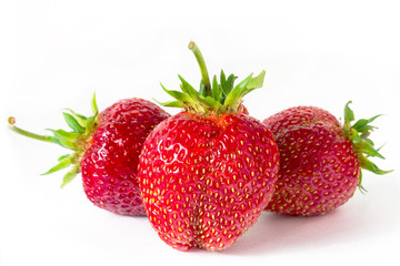freshly picked beautiful tasty strawberries