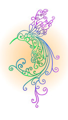 Color Stylized Hummingbird