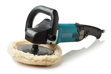 polishing machine on white background
