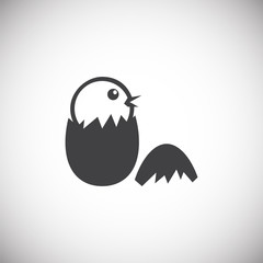 Egg related icon on background for graphic and web design. Simple illustration. Internet concept symbol for website button or mobile app.