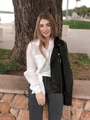 young woman in park