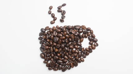 coffee bean isolate on white background