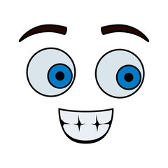 happy emoticon face kawaii character