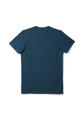 Naklejka premium Blue men's t-shirt isolated on white background