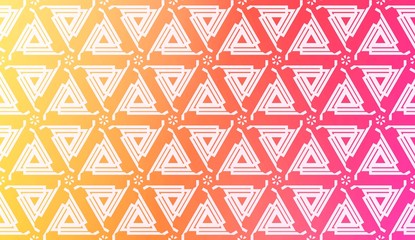 Design Pattern With Abstract Modern Ornament. Triangles Style. Gradient Background Bright Colors. For Soft Banner Template. Vector Illustration. Idea For Your Business