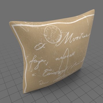 Throw pillow with text