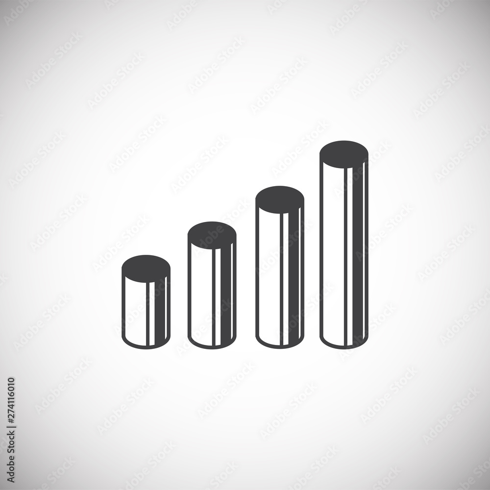Poster up grow chart icon on background for graphic and web design. simple illustration. internet concept s