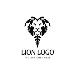 Lion logo design template. Vector illustration