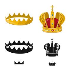 Vector design of medieval and nobility logo. Set of medieval and monarchy stock vector illustration.