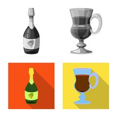 Isolated object of farm and vineyard sign. Set of farm and product vector icon for stock.