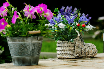 Spring garden landscape design. 