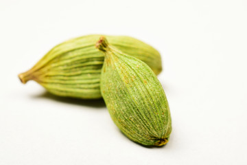 cardamom isolated on white background.